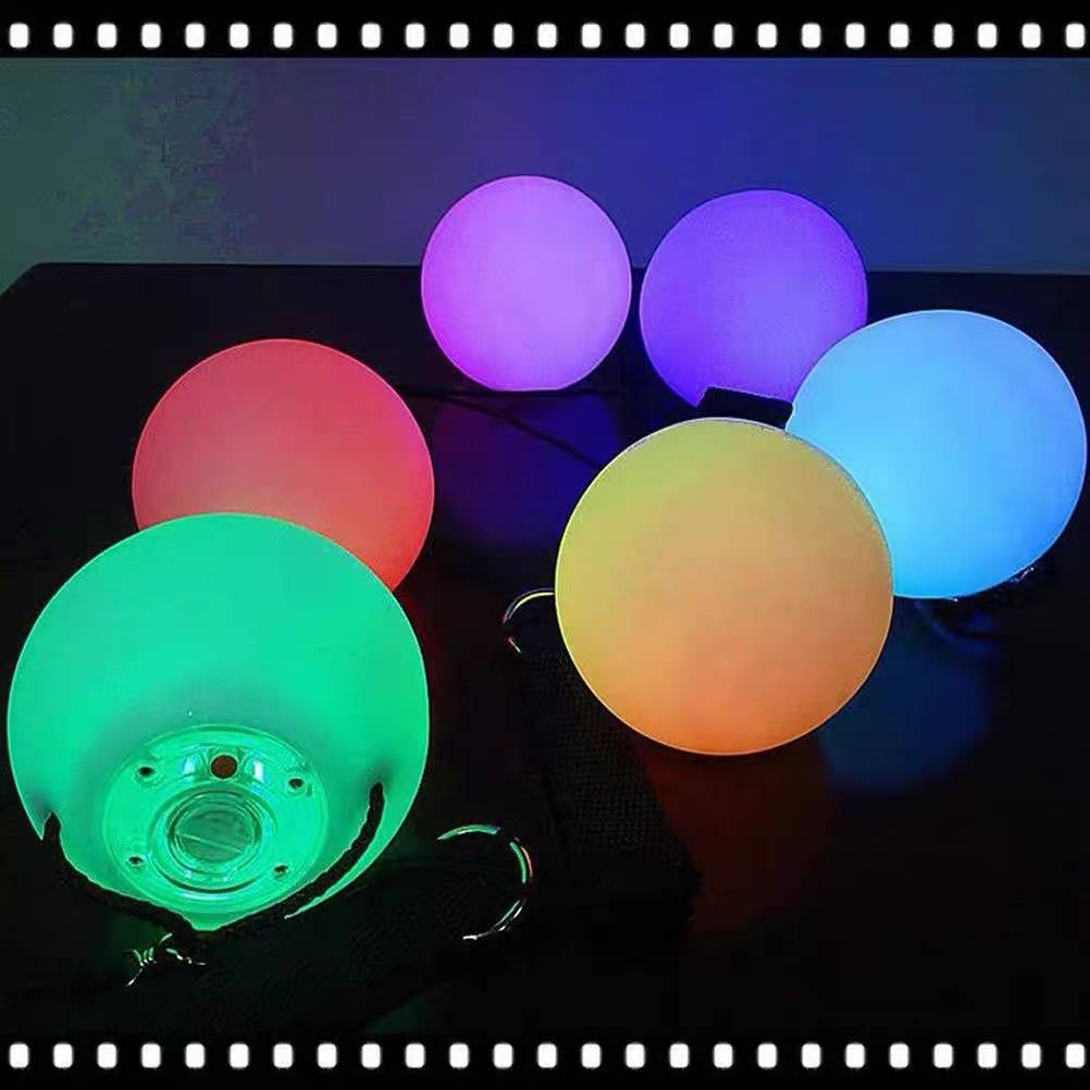 Belly Dance Fitness Downs Light Entertainment Entertainment Luminous ball LED Plaza Dance Shake Light Ball Messemal Polying Poi Battery Toys