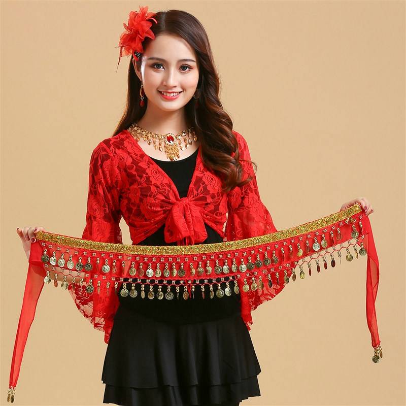 New Plaza Dance Fun National Yangge Dance Group Dance Dance Clothing Belly Dance Performance Short Sleeping Top