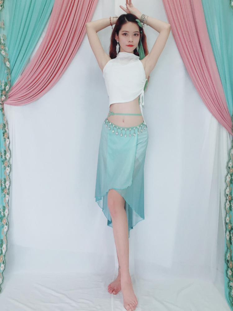Baiya Qianhui Belly Dance Practice Female 2024 new top Gravity Gravity Towel Fignes Set Oriental Dance Service