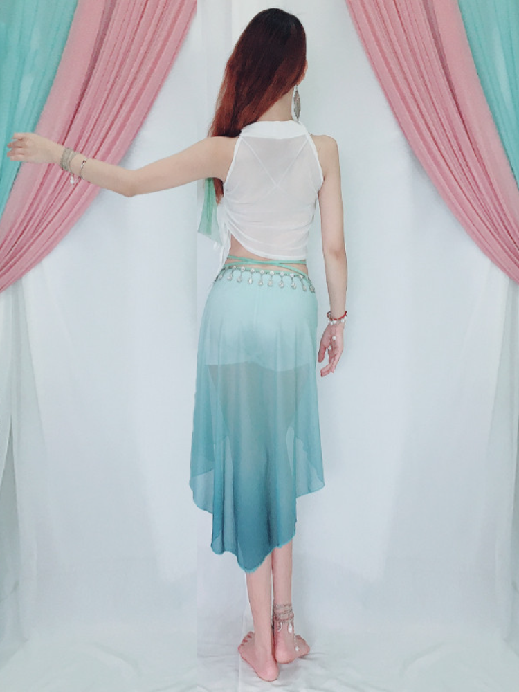 Baiya Qianhui Belly Dance Practice Female 2024 new top Gravity Gravity Towel Fignes Set Oriental Dance Service
