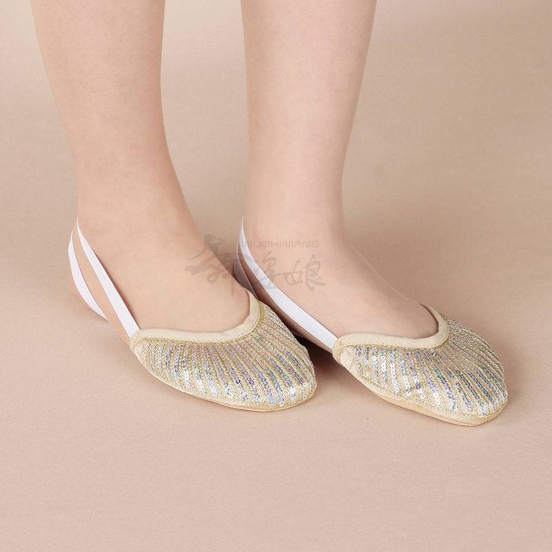 Dance Zi Niang 2023 Belly Dance Shoes Dance Shoes Dance Shoes Plaza Dance Half -beef tendon soft sole shoes Practice shoes female