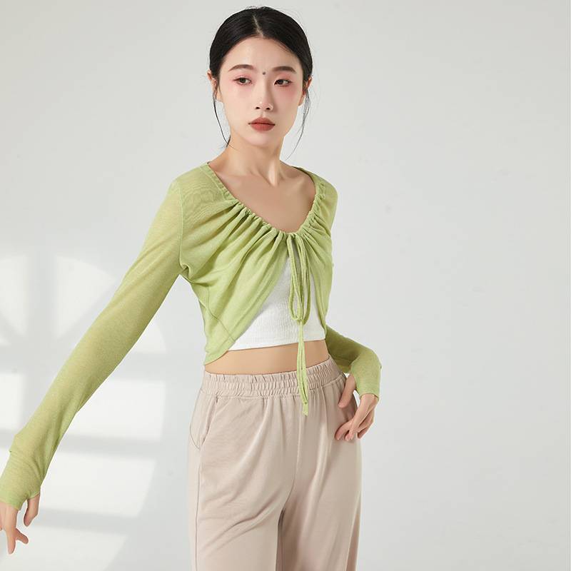 Do not refund the long -sleeved sleeve refers to practicing jersey Chinese shaped Chinese shaped ballet training clothing