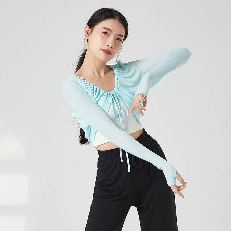 Do not refund the long -sleeved sleeve refers to practicing jersey Chinese shaped Chinese shaped ballet training clothing