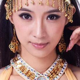 Belly dance earrings Indian dance service performance set assembly jewelry adults and children suitable coin earrings