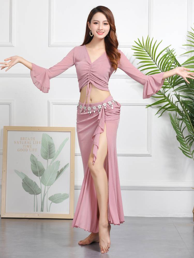 Belly Dance Practice Service Autumn and Winter New Set Labor Performance Service Performance Services Sexy Beginner Practice Services Large size