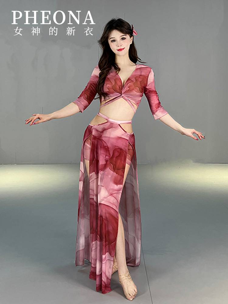 Goddess's new clothing 2024 new belly dance service original design light luxury exercise simple performance service T026