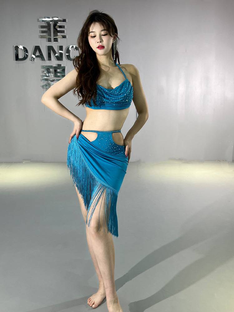 The goddess's new clothes belly dance practice service fusion romantic Su hot drill high -end sexy suspender performance service T011