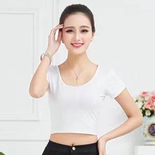 2022 new belly dance short -sleeved top new practice Oriental dance clothing female exercise uniform all cotton