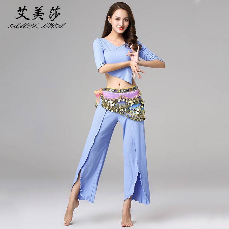 Belly dance practice suit set 2024 new clothing female beginners practice performance sexy adult spring and summer girl