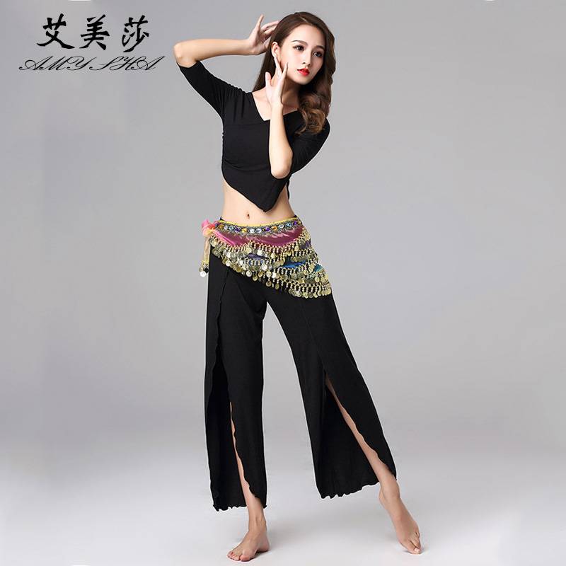 Belly dance practice suit set 2024 new clothing female beginners practice performance sexy adult spring and summer girl