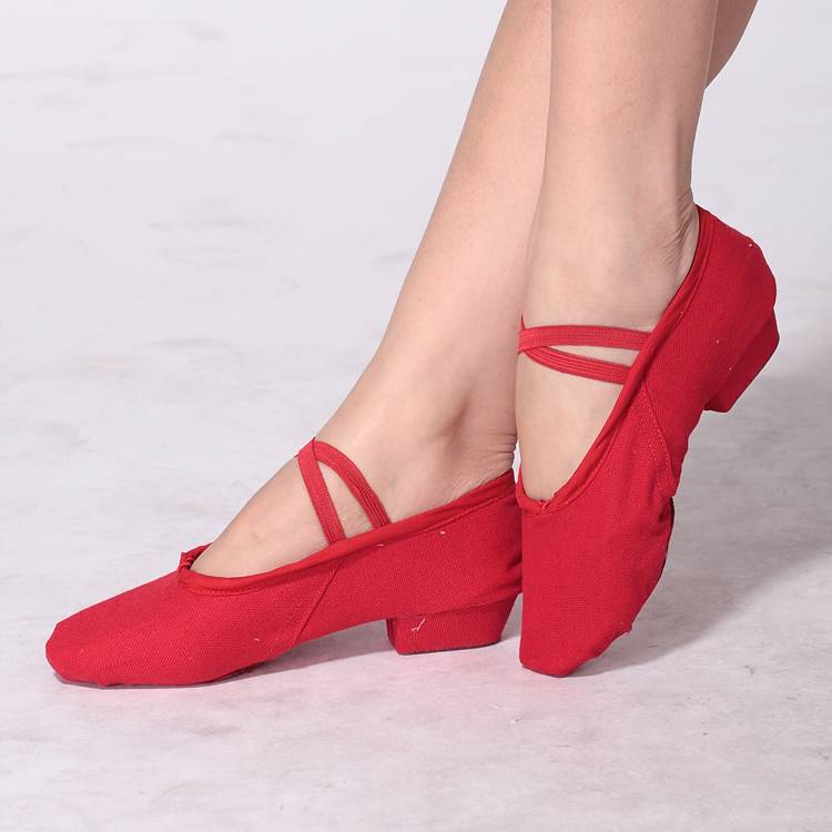 Body Etiquette Training Shoes Practice Soft -bottomed Adult Teacher Teacher Teacher Shoes Dancing Cat Claws Belt and Canvas Belly Dance Shoes