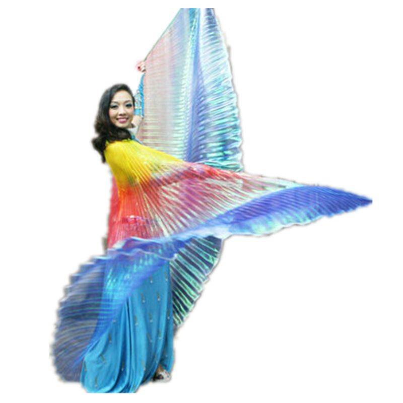 Belly Dance Golden Wing Tao 3 Color Phantom Wings Adult Performs Wings Dance Server 360 degrees colorful wings