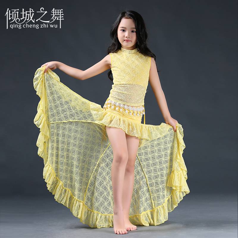 Broken code Clear Clear Dance Children's Belly Dance Practice Dance Dance Dance Set Dance Training Clothing