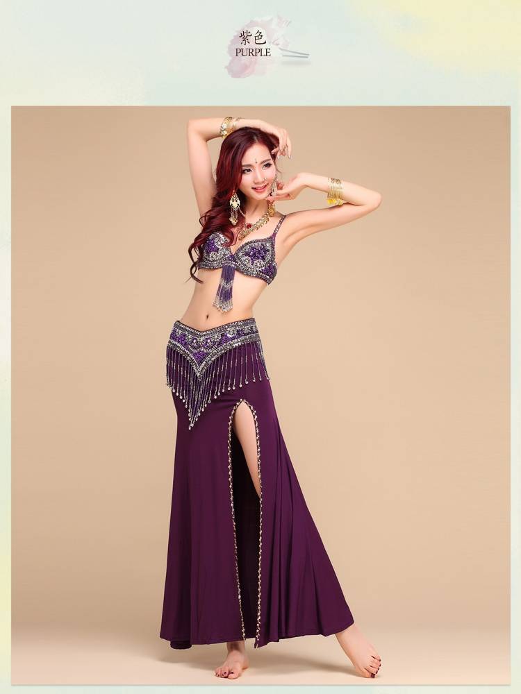 Belly Dance Performance Female 2023 New Set Fairy Performance Indian Dance Clothing Oriental Dance high -end bras summer skirt summer