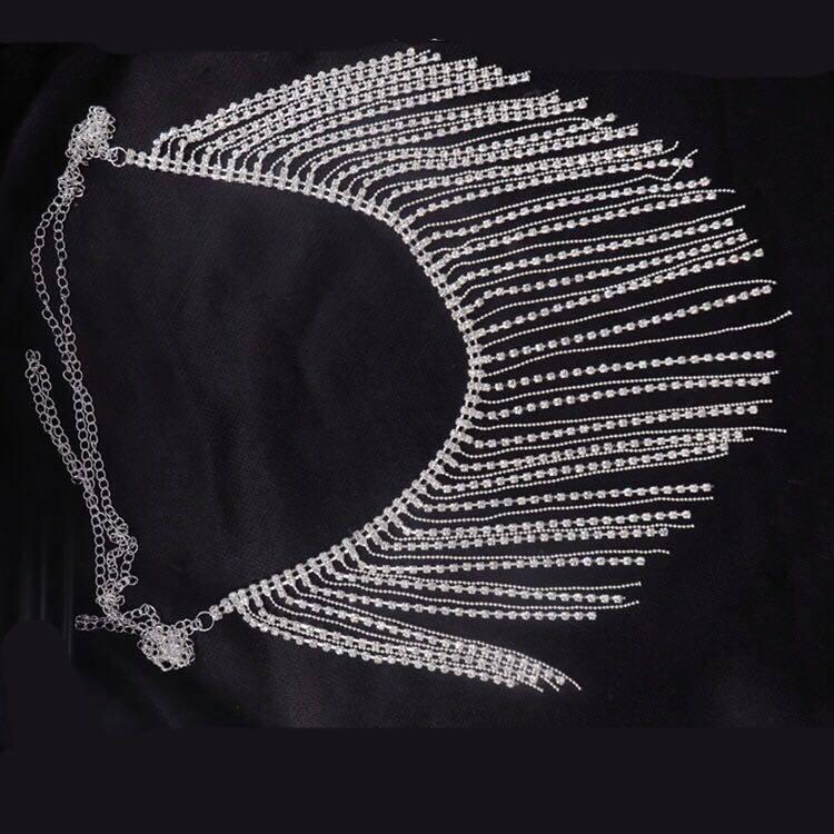 Fracus's new other multi -layer personality versatile sexy rhinestone women European and American temperament nightclub belly dance waist chain jewelry