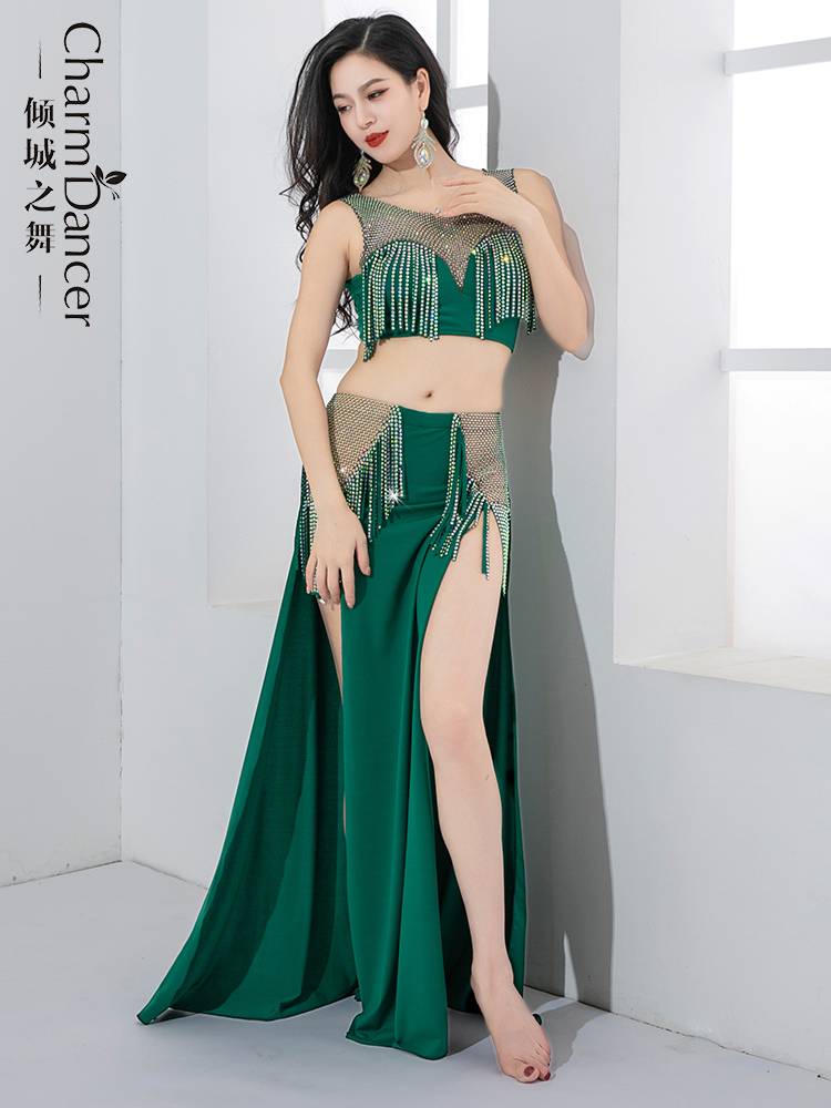 The dance of the city is originally a belly dance service 2024 new double split -showed legs long luxury belly dance exercise performance service