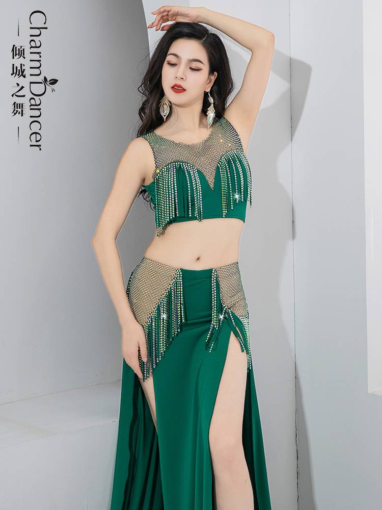 The dance of the city is originally a belly dance service 2024 new double split -showed legs long luxury belly dance exercise performance service