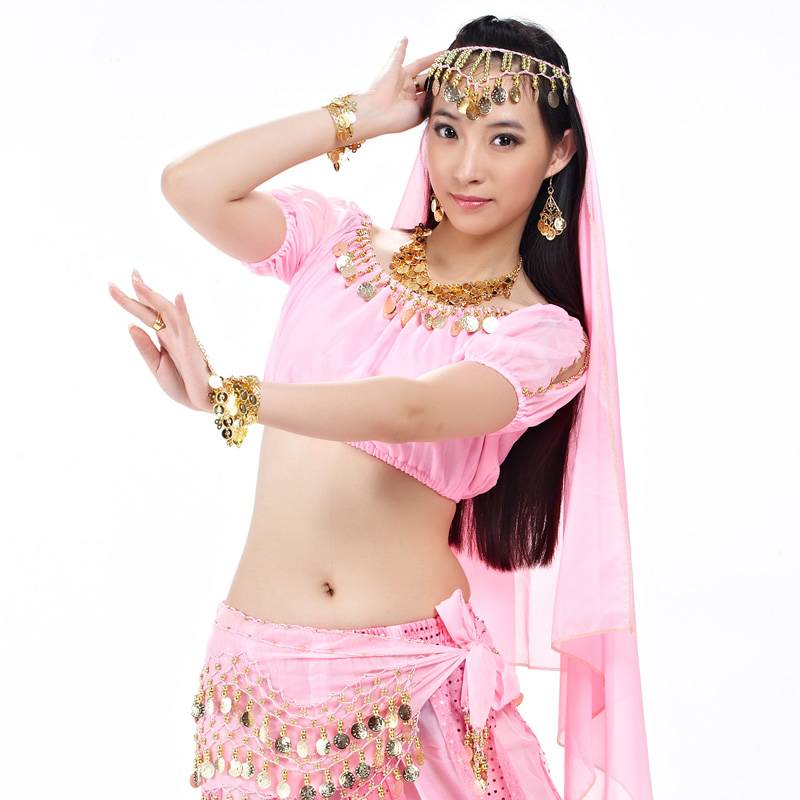 Belly dance coin veil Indian dance performance in the head of the chain head jewelry Spring spinning oriental dance head chain dance performance veil