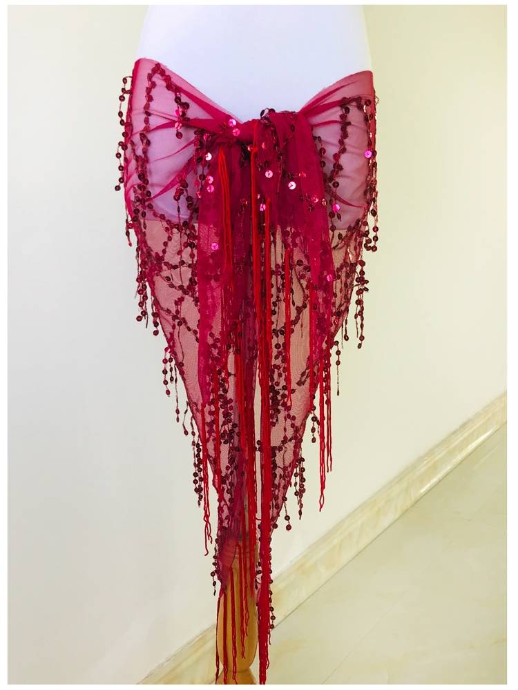 Belly dance waist chain female 2023 new practice service hipline nation dance national dance ethnic scholar triangular scarf strap waist seal