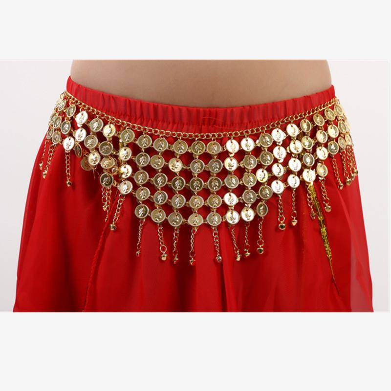 Belly dance waist chain new new version of belly dance waist chain beginner waist bell oriental dance waist sealed gold coin waist