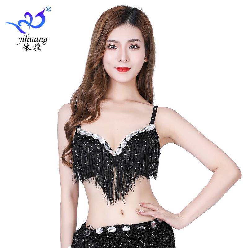 The new European and American tassel performances show the belly dance gathered branter DS nightclub stage sequins, tassel bra
