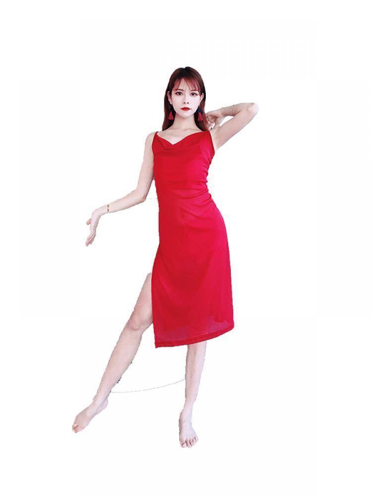 Belly Dance Jazz Performance Services 2024 Spring New Big Red Packing Tibetan Dress
