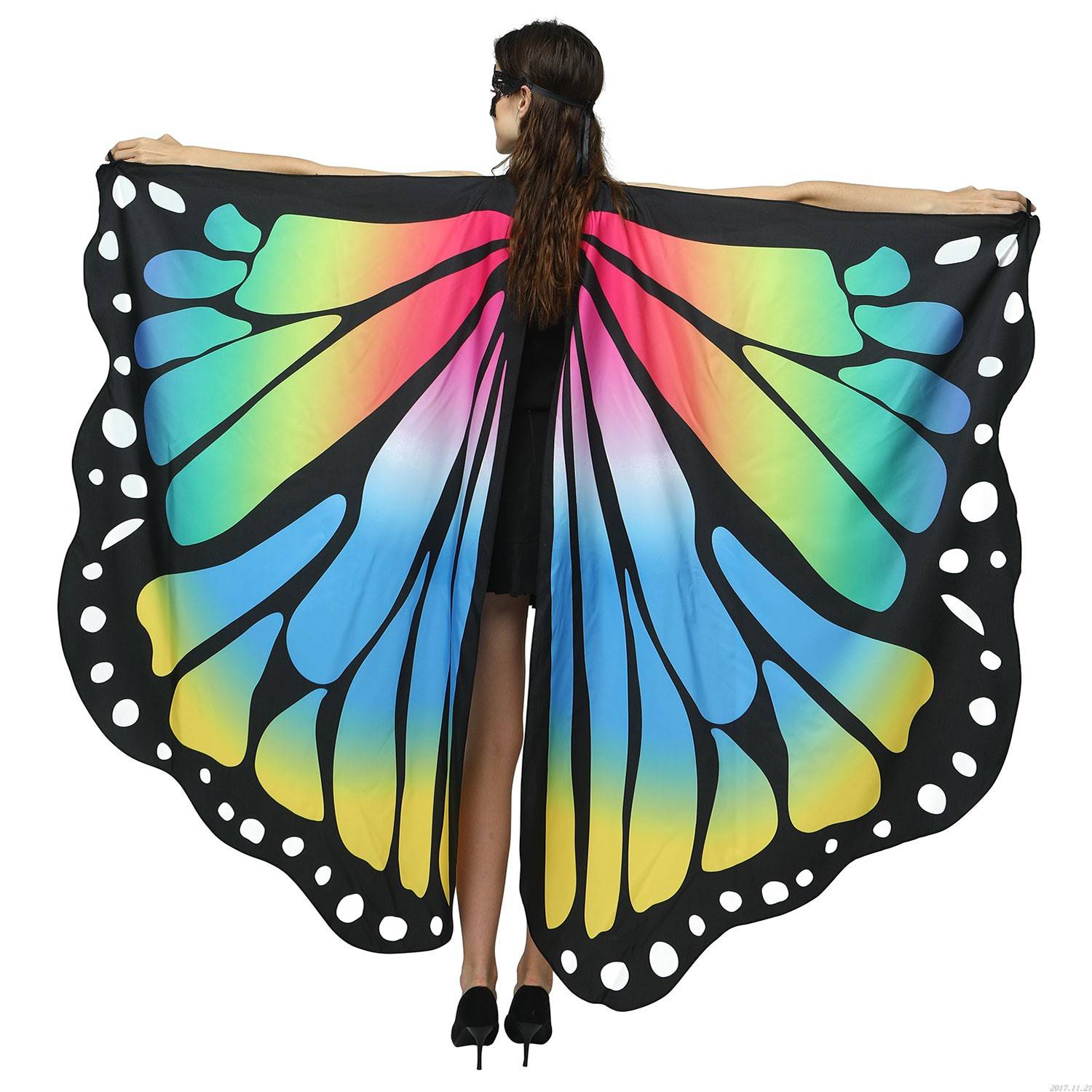 New Halloween Smart Wave Butterfly shawl decorative butterfly wipest European and American belly dance big butterfly wings