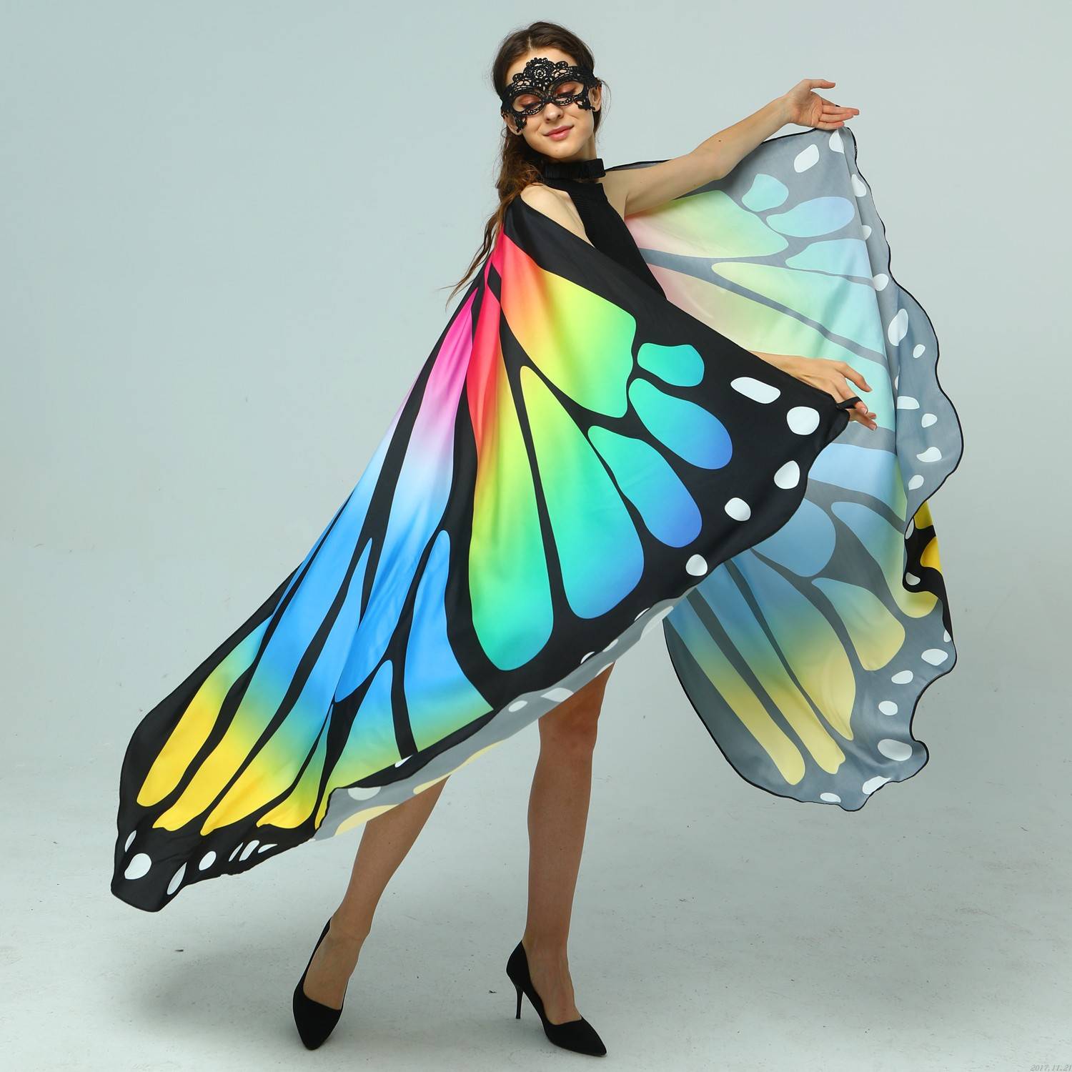 New Halloween Smart Wave Butterfly shawl decorative butterfly wipest European and American belly dance big butterfly wings
