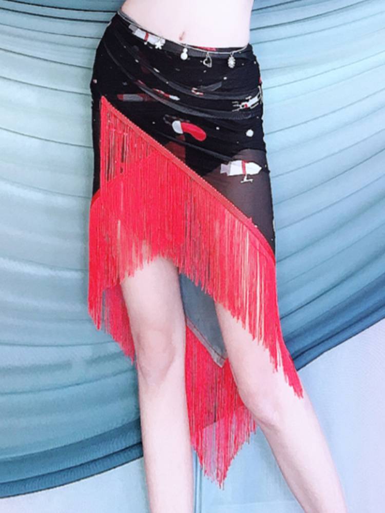 Belly Dance Sequenant Flash Triangle Be beginner Dance Lumbar Chain Indian Dance Hop Scarves and waistscarches Children's performance clothing