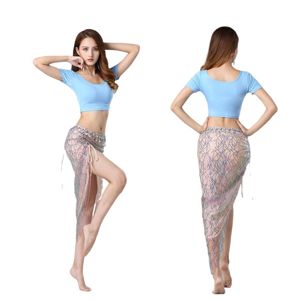 Belly dance exercises 2021 new clothing female adult set beginner sexy high -end set summer short summer