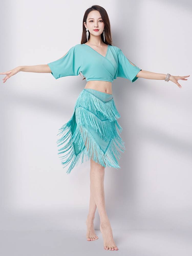 Belly Dance 2024V Leader Sexy Spirit Diamond Skirt Set New Oriental Dance Performance Service Female Female Women