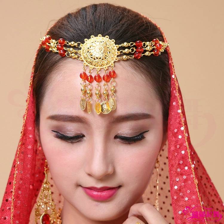 Adult Indian Dance Performance Club Various Belly Dance Sun Flower Head Chain New Eye Heart Falling Head Chain Headgear