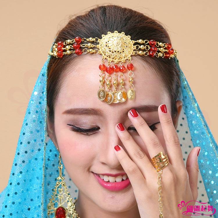 Adult Indian Dance Performance Club Various Belly Dance Sun Flower Head Chain New Eye Heart Falling Head Chain Headgear