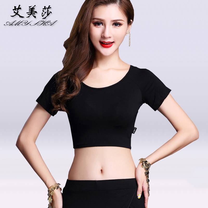 Belly Dance Top Dress Practice Dress 2024 Summer New beginner Modal Sexy Practice Short Sleeve