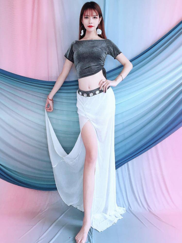 Baiya Qianhui Belly Dance 2024 New female adult color long skirt dance suit junction junior scholar training service