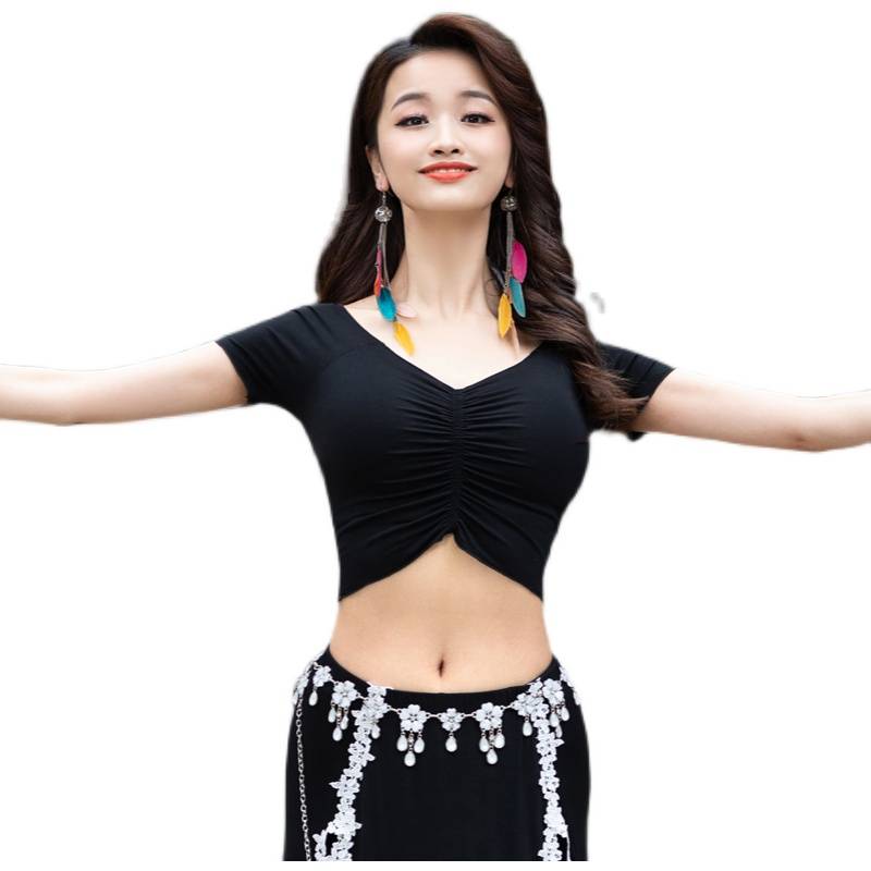 Belly dance clothing female summer new short sleeve sleeve top tempera