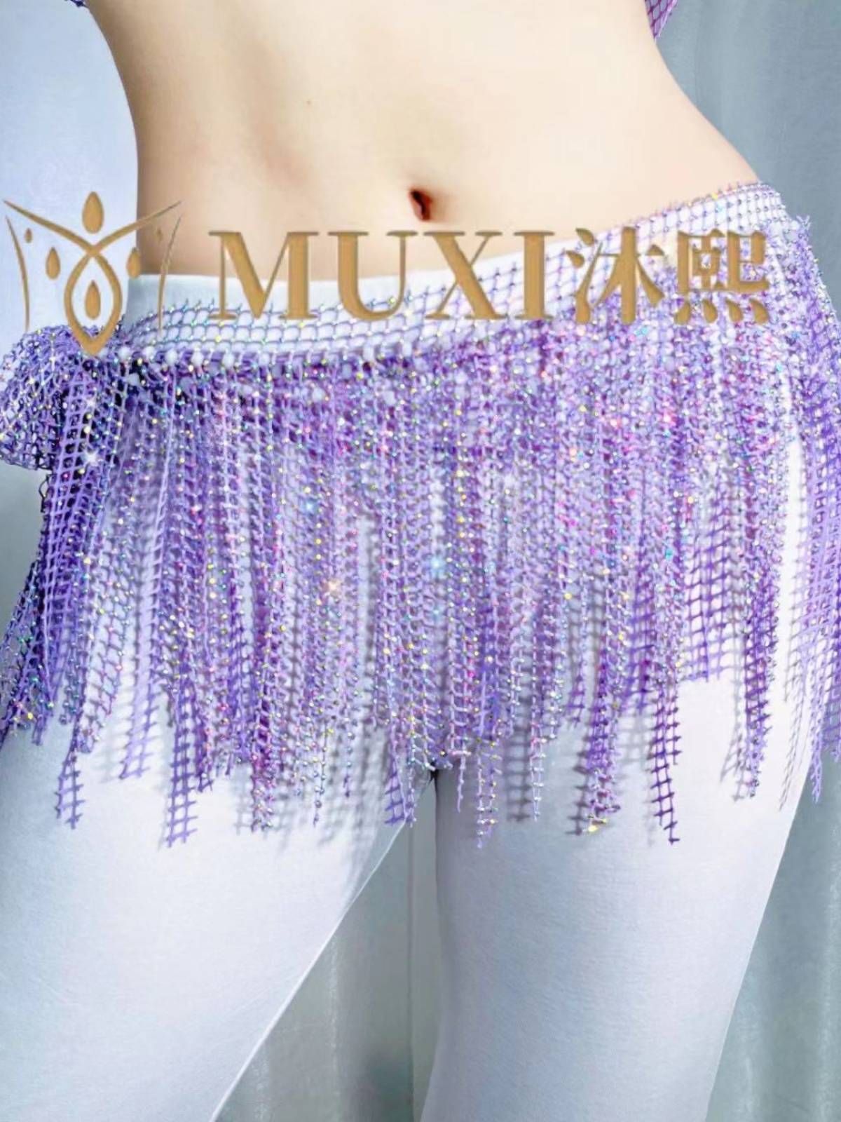 Belly Dance Liang Diamond Drilling Sushable Towel Waist Lims Time Scarf Simi Artifact Muxi Family Star Stars Star Terms