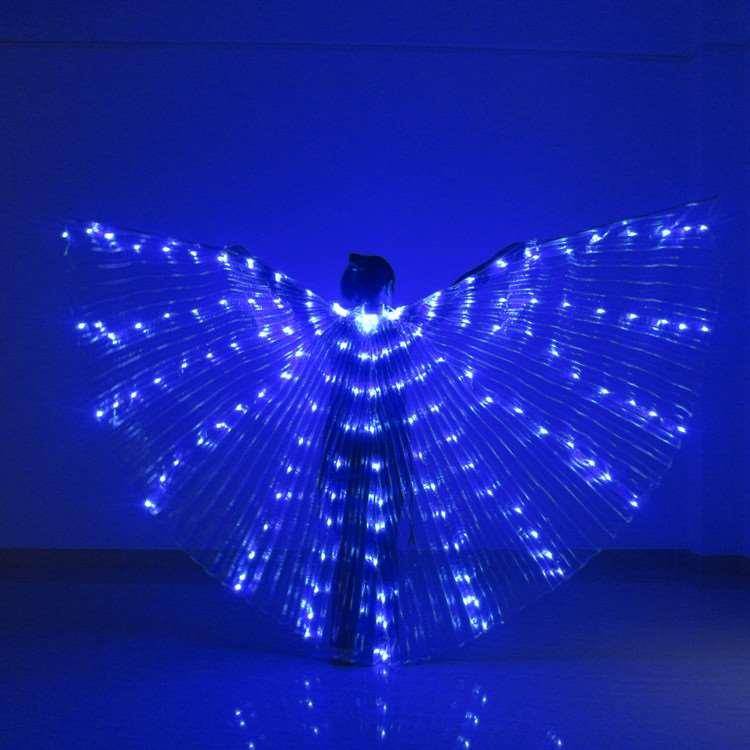 Belly Dance Golden Wing Stage Color Light Wings Adult Performance Dance Prop 360 degrees LED white color lamp wings