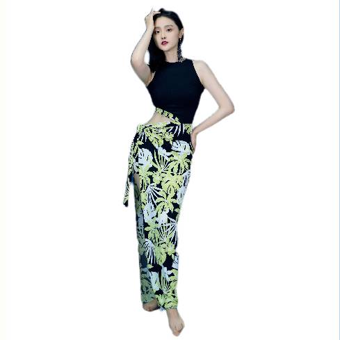 Manchester Dance Oriental Belly Dance Experimental Service 2024 Summer Destroyer Waist Sea Resort dress elastic set
