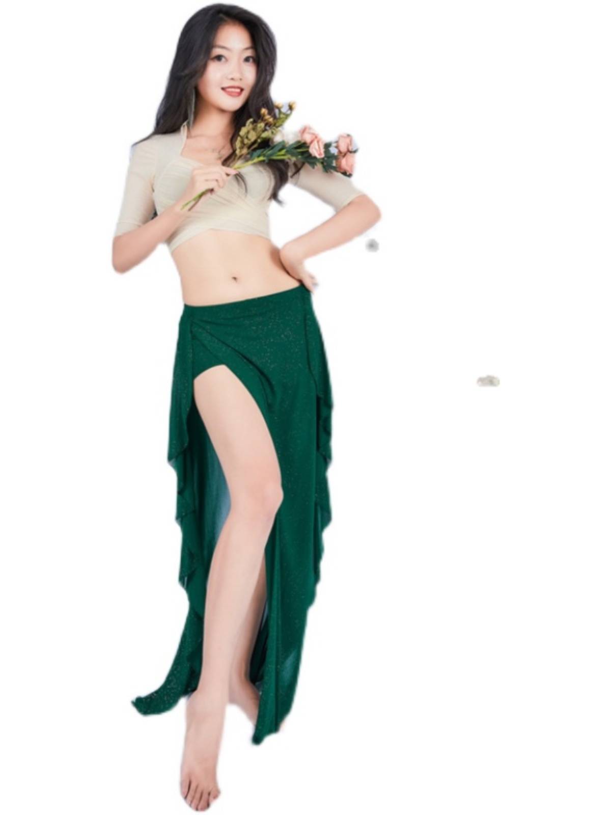 Belly Dance 2023 New Set Set Clothing Female Practice Services Oriental Dance Professor Scholars Spring and Summer Sexy Skirt