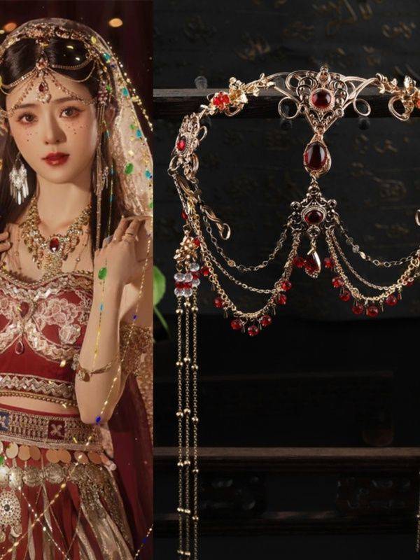 Renting the Boboa ethnic bloated belly dance Tonghuang Feitian West Bell Bracelet Ancient Wind accessories tourism