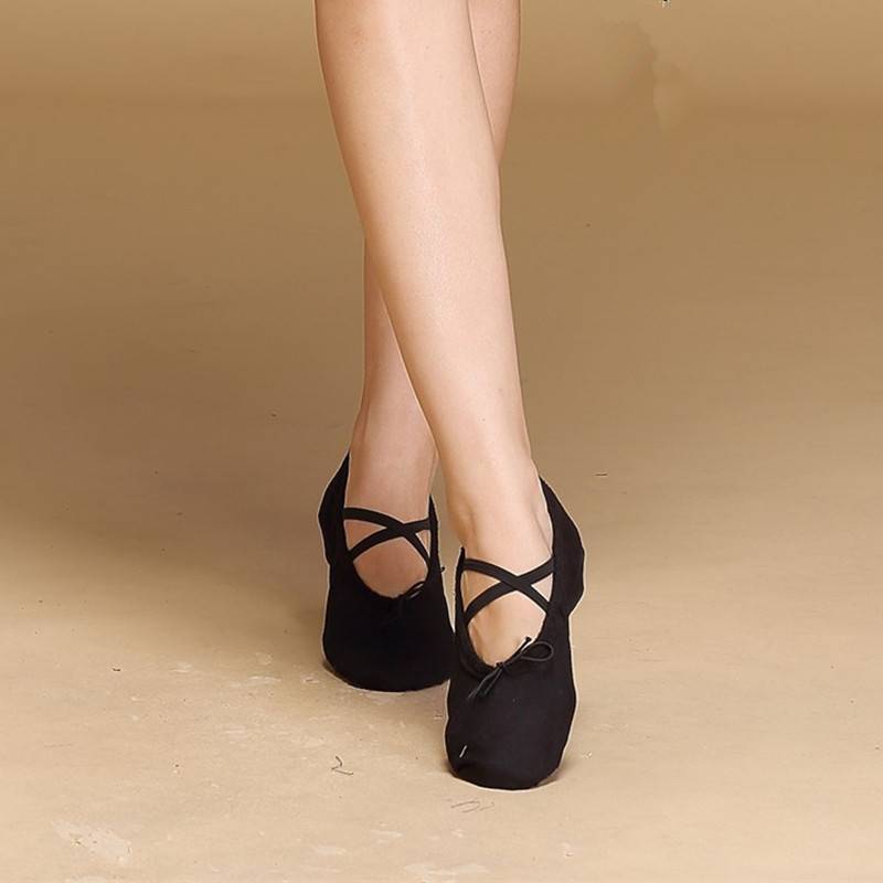 Belly Dance Teacher Shoes Dance Demonstration Low shoes, canvas, canvas, wooden head dance shoes, soft soles of Indian dance exercise shoes