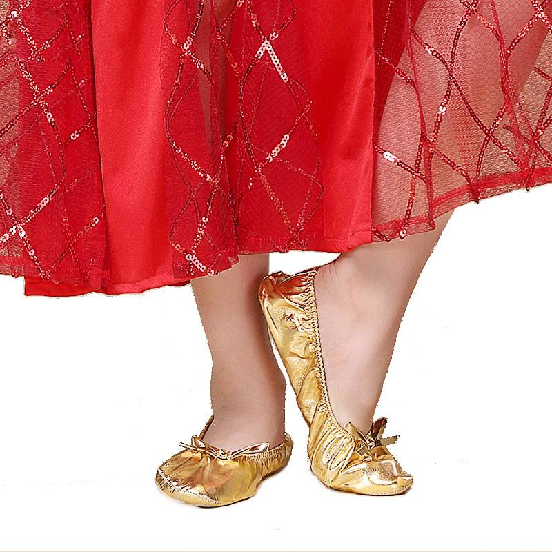 Van's Dance Belly Dance Shoes Indian Dance Performance Shoes Practice Shoes Practice Shoes Soft Women's Gold Dance Shoes