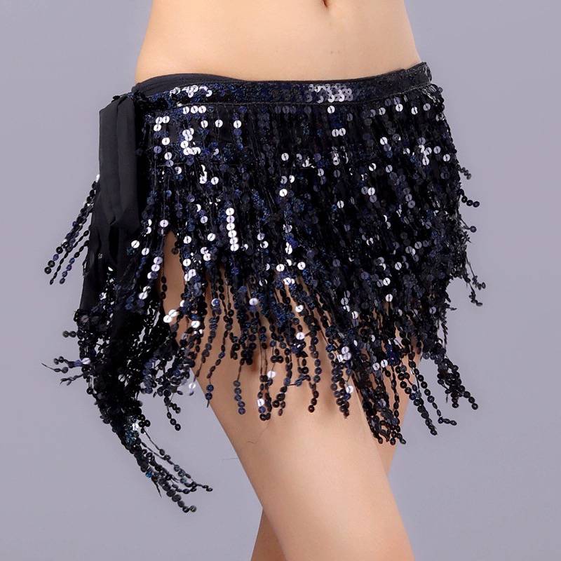 2024 new belly dance waist chain Indian dance hip scarf shiny streaming strap, practice waistscar, waist blocks, waist blocks