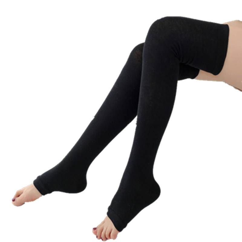 Spring and summer belly dance bag socks covered with knee -protective skid socks, belly dance, belly to protect the knee black guard black