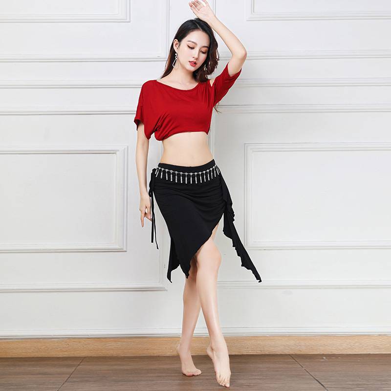 Spring, summer, autumn and winter belly dance exercise skirt skirt large size dress shows thin oriental dance service tribe India