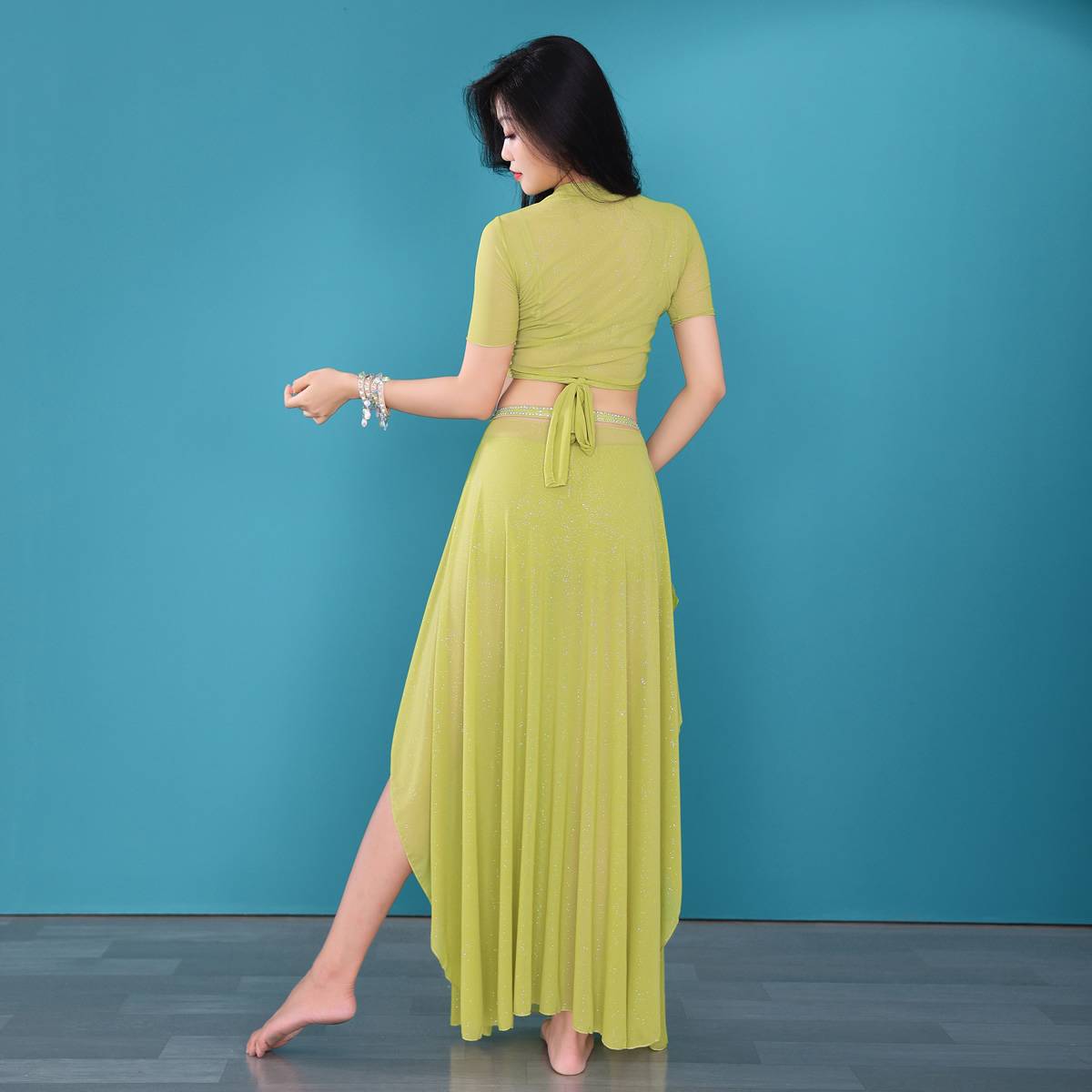 Dancer Belly Dance Clothing 2021 Summer New Practice Series Set Water Said Oriental Dance Watch Performance Service Group Server