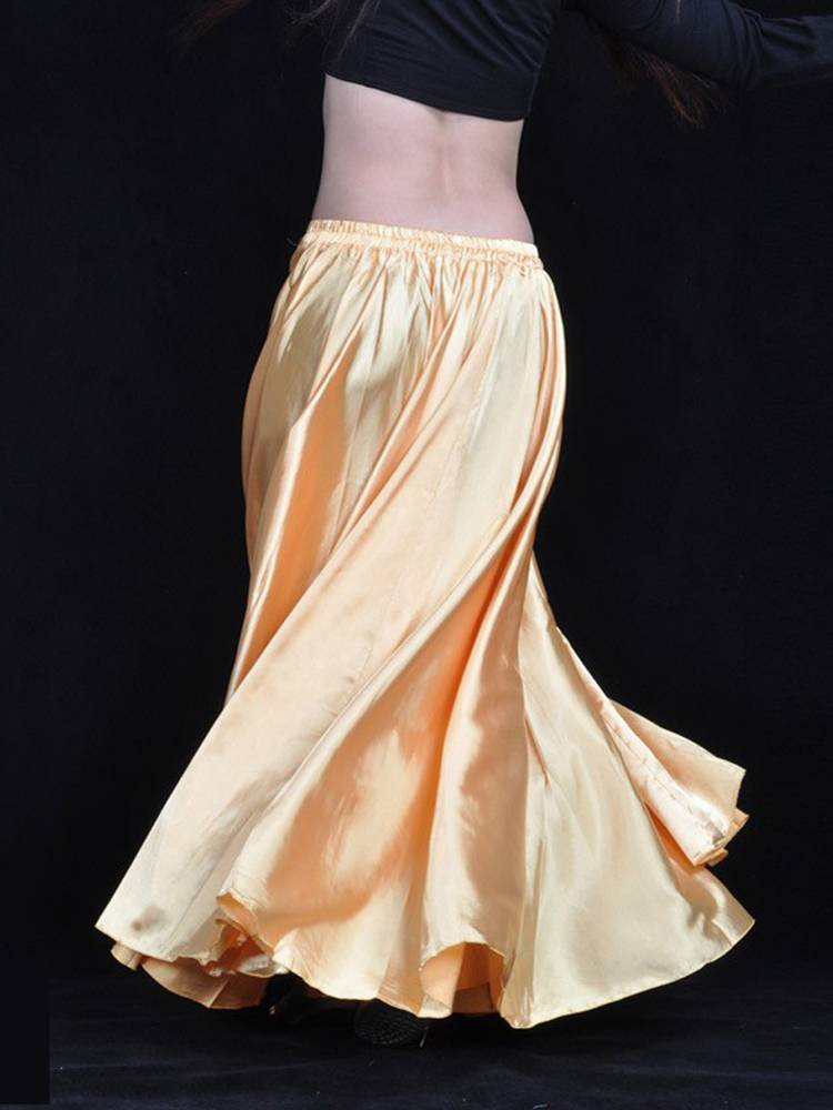 Belly dance skirt color ducts Indian dance watch dance dance performance skirt opening dance dance half -body long skirt stage