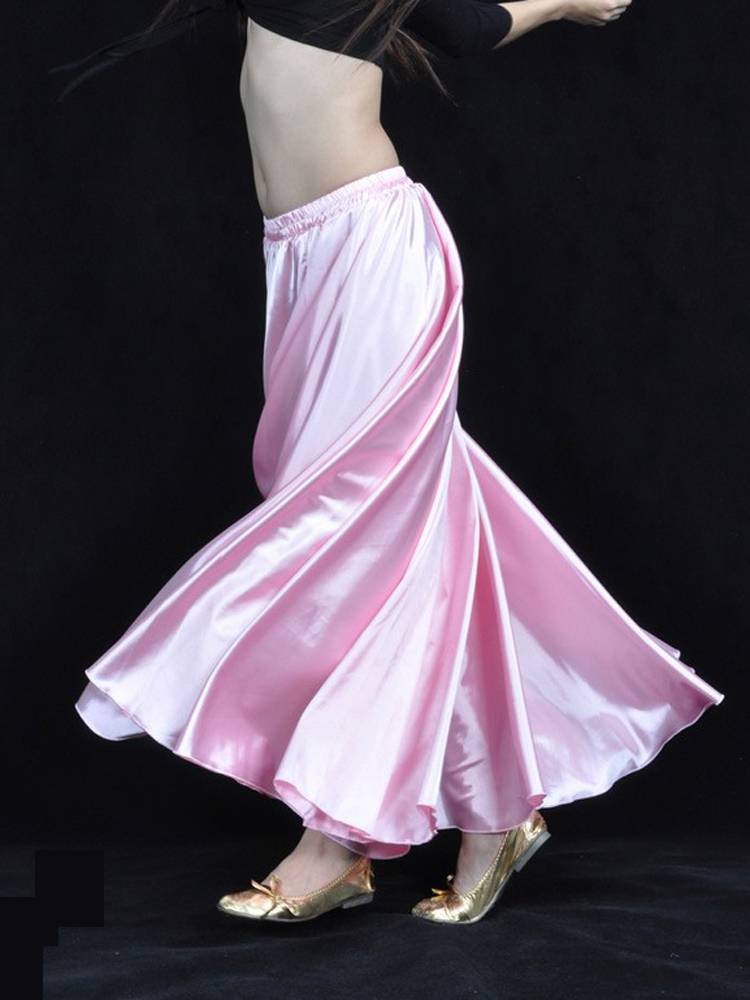 Belly dance skirt color ducts Indian dance watch dance dance performance skirt opening dance dance half -body long skirt stage