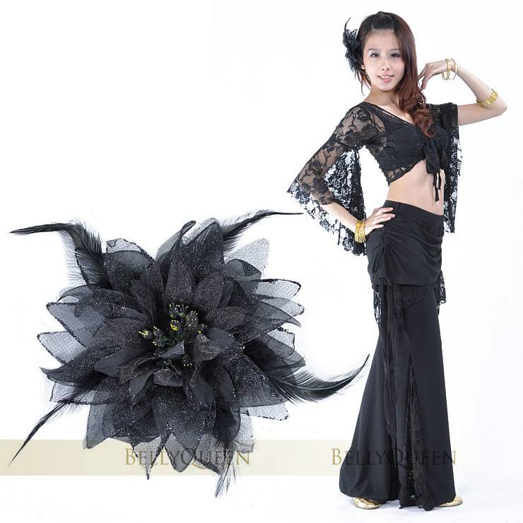 Dancer belly dance accessories props Indian dance performance accessories new head jewelry head flower chest flower performance head flower